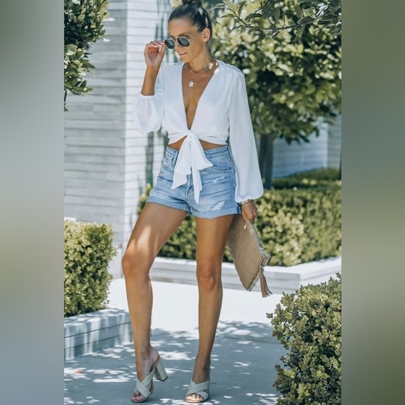 Kancan Ashford Distressed Cuffed Denim Shorts - Picture 7 of 16